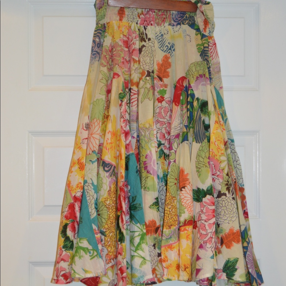 Ives cotton midi skirt.